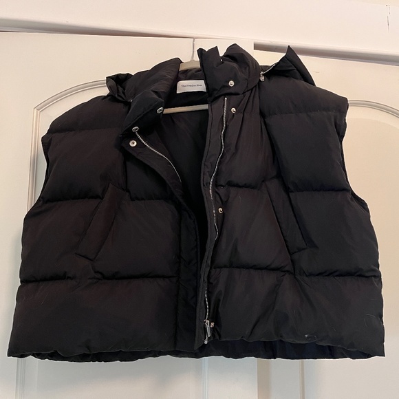 The Frankie Shop Black Marla Puffer Vest with Hood - Size Small - Picture 3 of 3